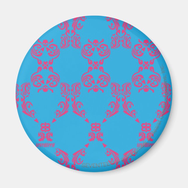 Íman Damask Magenta-Aqua (Frente)