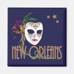 Íman Damask New Orleans Mask Magnet