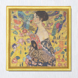 Íman Dame mit Fä cher, Gustav Klimt / vintage art