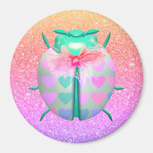 Íman Damybug adoráveis corações fofinhos, fofo, cor-de-