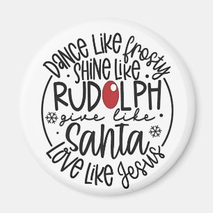 Íman Dança como Frosty Brilhe como Rudolph Natal