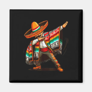 Íman Dança Dab Dabbing Poncho Mexicano Cinco De Mayo Ho