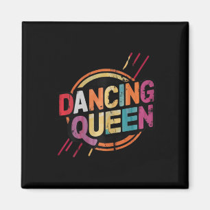 Íman Dança De Disco Do Partido Rainha Dançando Para Mul