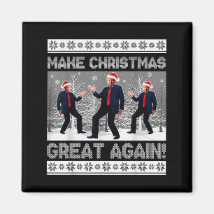 Íman Dança do Papai Noel Trump Engraçado Faça o Natal G