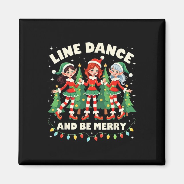 Íman Dança em Linha e Seja Alegre Natal Fantasia de Elf (Frente)