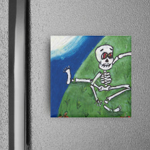 Íman Dança Engraçado Skeleton Moon