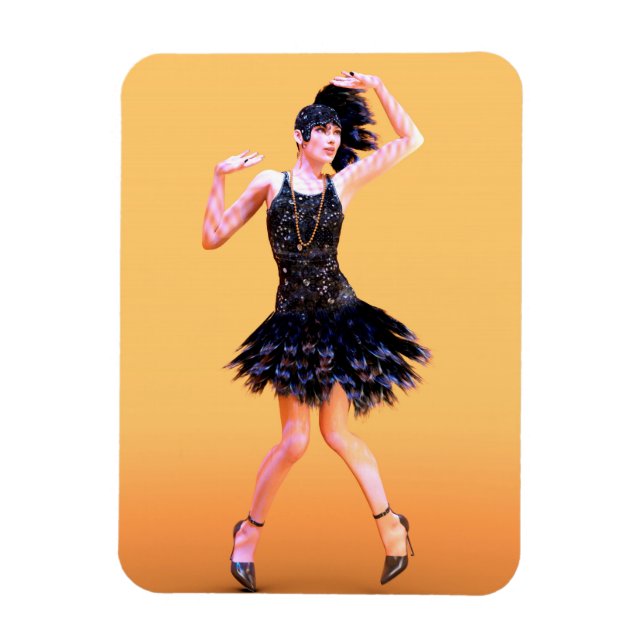 Íman Dança Flapper Vintage (Vertical)