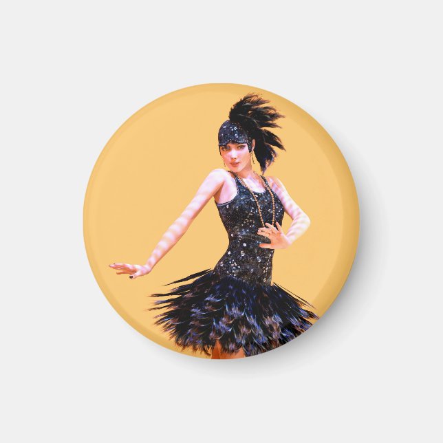 Íman Dança Flapper Vintage (Frente)