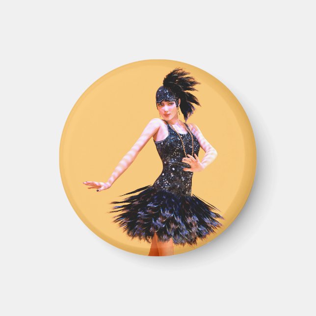 Íman Dança Flapper Vintage (Frente)