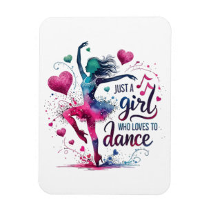 Íman Dança Retro Apenas Uma Garota Que Ama Dançar