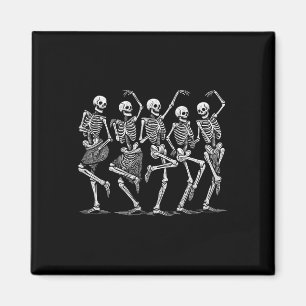 Íman Dançando esqueletos no Halloween Figurume Mulheres