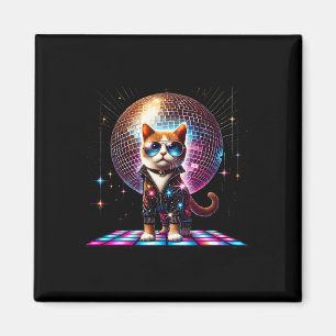 Íman Dançando Gato Disco Ball Kitten Gatinho Lover Funn