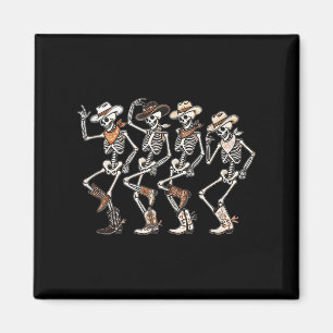Íman Dançando Skeleton Cowboys Western Country Rodeo Ha