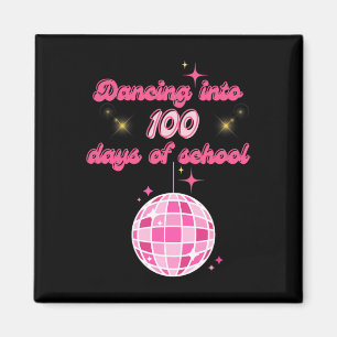 Íman Dançar Em 100 Dias De Escola Com Disco Rosa Ba