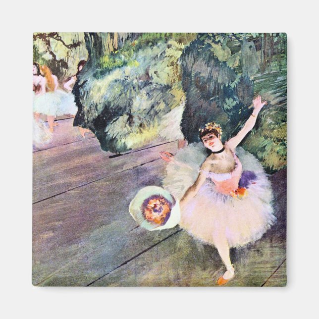 Íman Dançarina com Buquê de Flores por Edgar Degas (Frente)