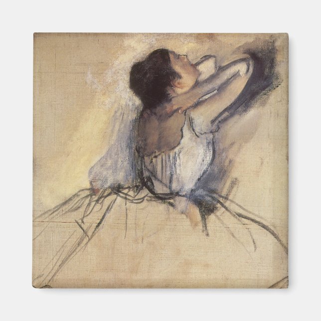 Íman Dançarina de Edgar Degas, Vintage Ballerina Art (Frente)