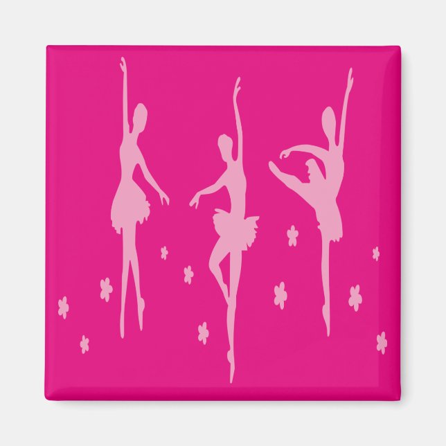 Íman Dançarinas de Magnet Dance de Balé rosa Presente (Frente)