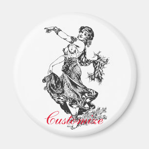 Íman Dançarino de Belly, árabe, dançarino Vintage Ar