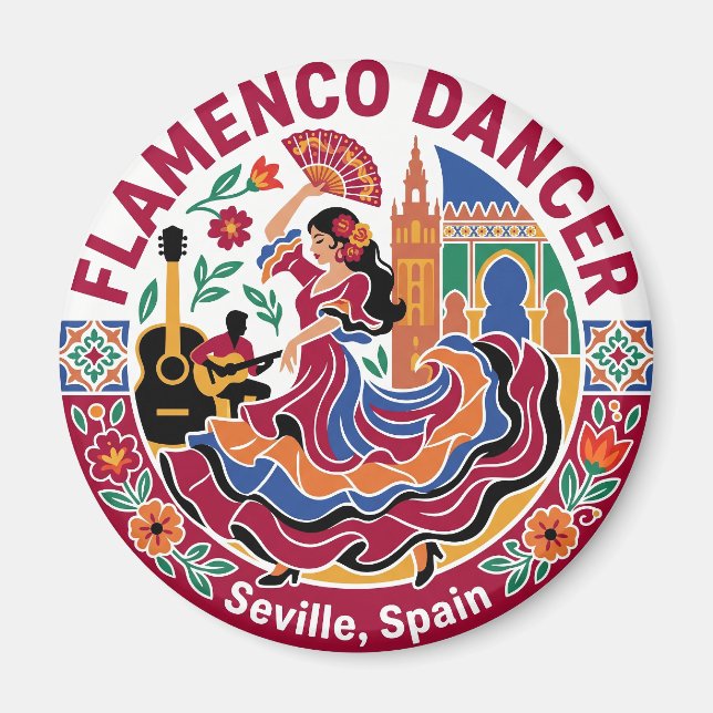 Íman Dançarino de Flamenco Espanha (Frente)