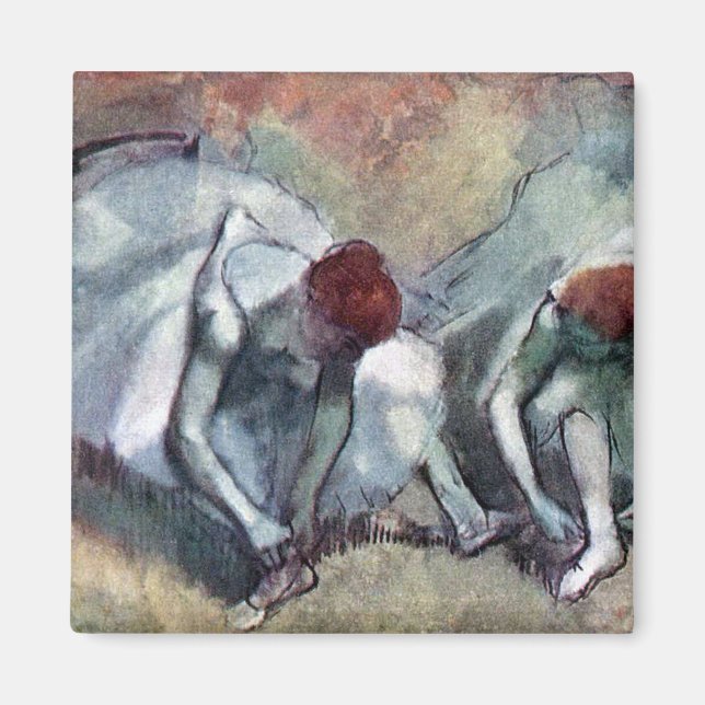 Íman Dançarinos Amarrando Seus Calçados, Edgar Degas (Frente)