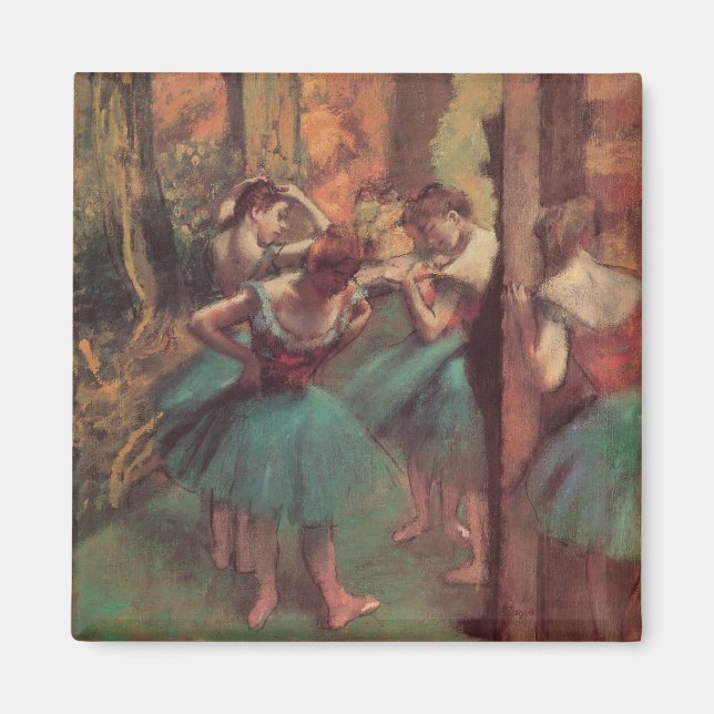 Íman Dançarinos, rosa e verde por Edgar Degas (Frente)