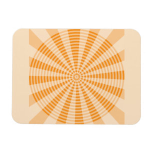 Íman Dandelion, Espiral Laranja, Arte Abstrata Boho