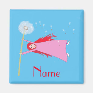 Íman Dandelion Girl Thunder_Cove de cabelos vermelhos