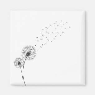 Íman Dandelion minimalista simples Magnet