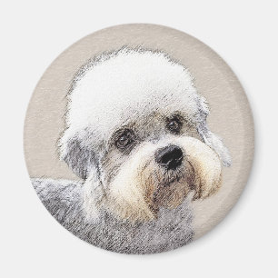 Íman Dandie Dinmont Terrier pintando arte canina origin