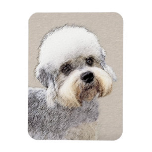Íman Dandie Dinmont Terrier pintando arte canina origin