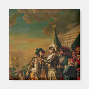 Íman Dando a corrente da ordem de Saint-Michel