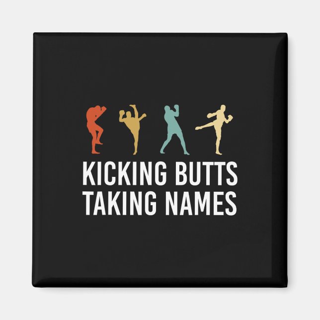 Íman Dando Chutes Tomando Nomes Kickboxing Kickboxer (Frente)