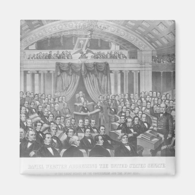 Íman Daniel Webster dirigindo-se aos Estados Unidos (Frente)