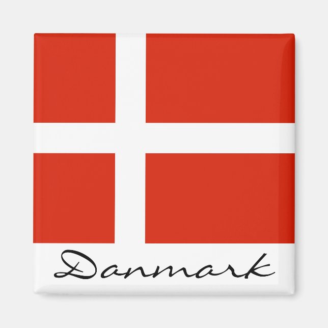 Íman Danmark com Dannebrog (Frente)