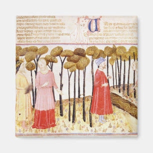Íman Dante e Virgil na cimeira do purgatório