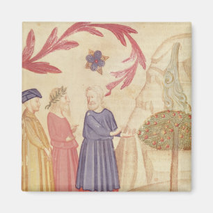 Íman Dante e Virgil no paraíso terrestre