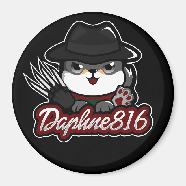 Íman Daphne 816 Halloween Magnet - Preto (Frente)