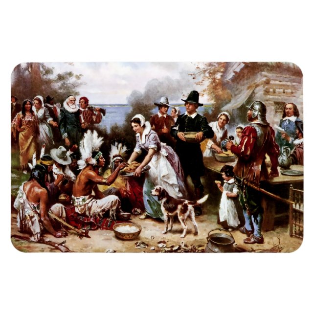 Íman Dar Obrigados. Magneta de presente de ação de graç (Horizontal)