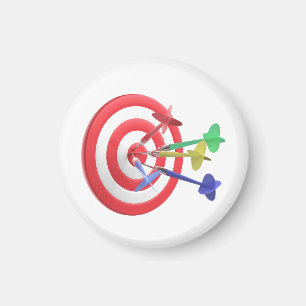 Íman Dardos atingindo o centro do prato