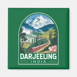 Íman Darjeeling India Viagem Art Emblem