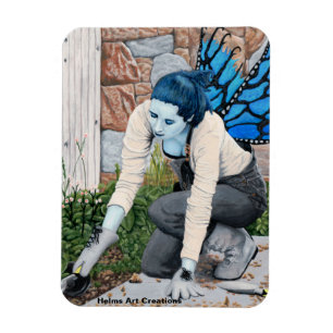 Íman Dark Fairy Gardener Fantasy Art Magnet