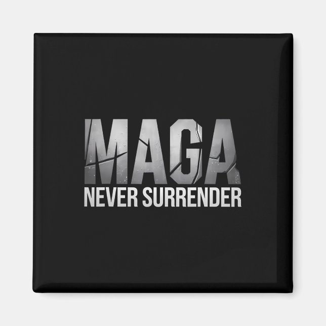 Íman Dark Mega Trump 2024 Nunca renda (Frente)