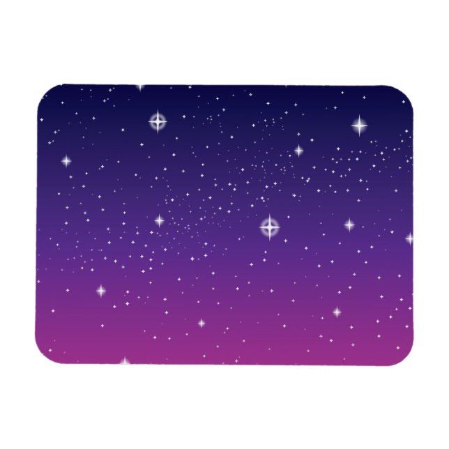 Íman Dark Purple Starry Night Sky (Horizontal)