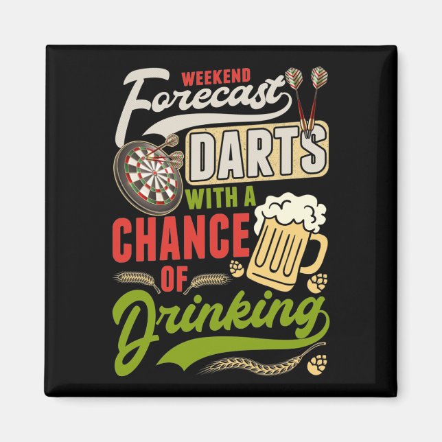 Íman Dart Throwing Dartboard 180 Darts and Beer (Frente)