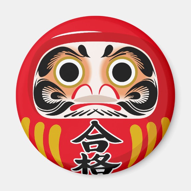 Íman Daruma doll (tradicional charme japonês de sorte) (Frente)