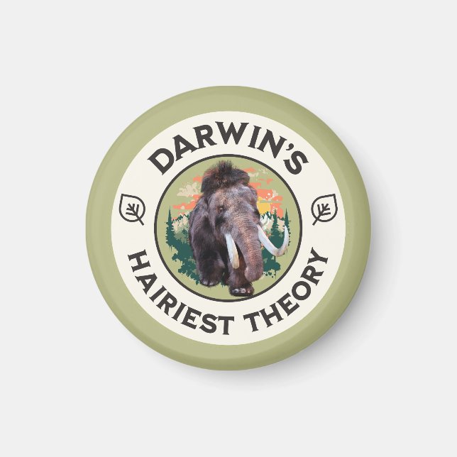 Íman Darwin’s Teoria Mais Peluda Mamute Lanudo  (Frente)