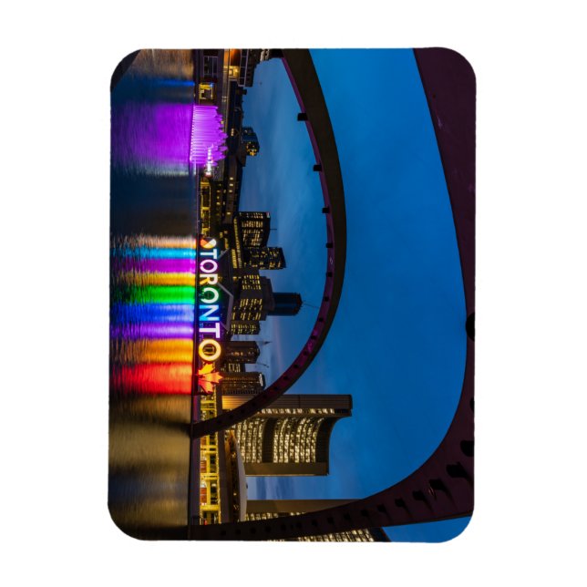 Íman Das Stadtzentrum von Toronto bei Nacht Magnet (Vertical)