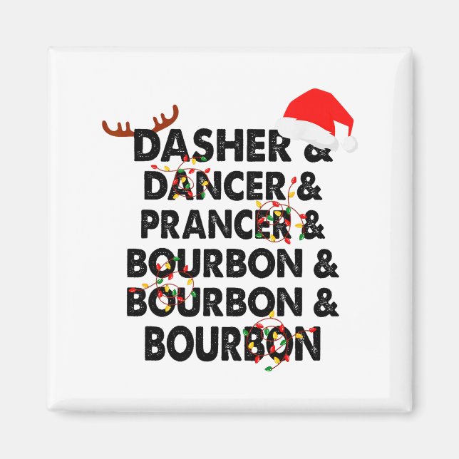 Íman Dasher Dancer Prancer & Bourbon Natal (Frente)