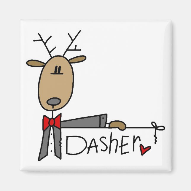 Íman Dasher Reindeer Camisetas e presentes (Frente)