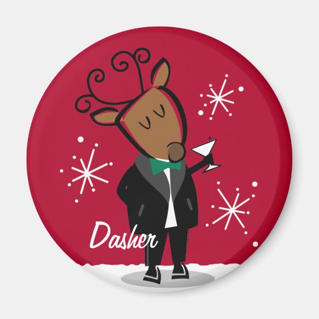 Íman Dasher Reindeer - Magnet Personalizado (Frente)